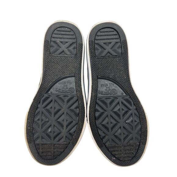 Converse Girls High Top Chuck Taylor Sneaker Size 11 Glitter Drip Black - Picture 6 of 7